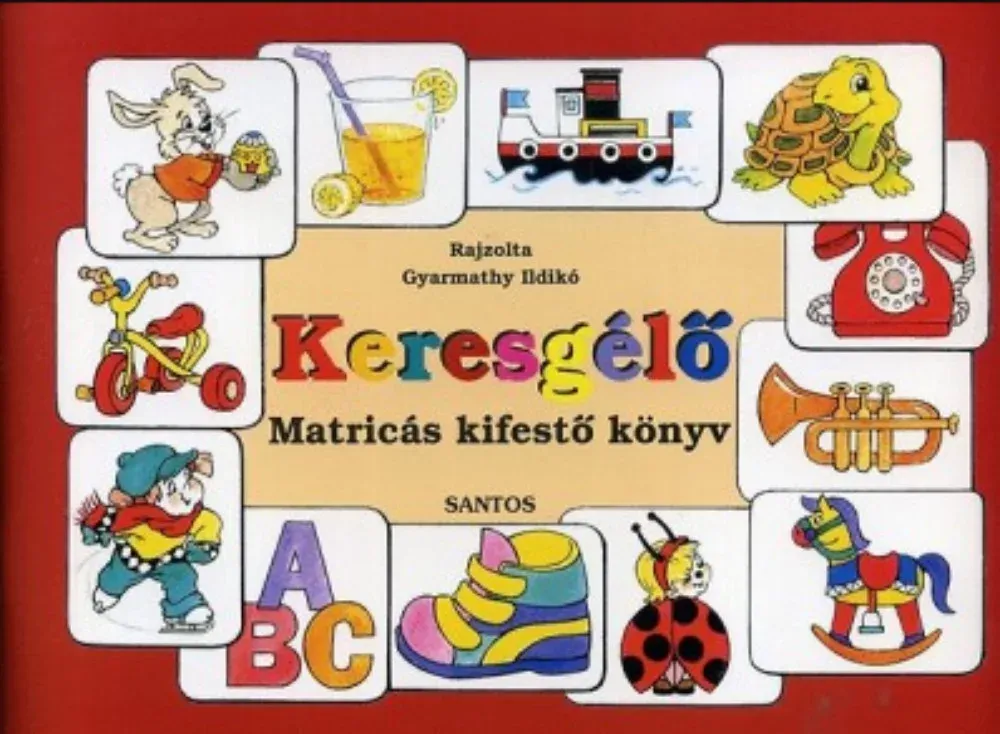 Keresgélő - Matricás kifestő könyv Végkiárusítás