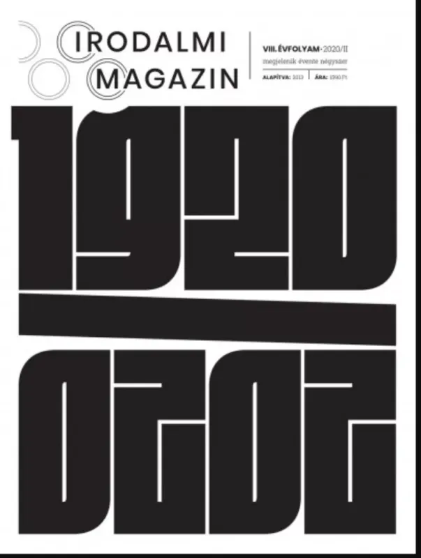 Azonnal elérhető Irodalmi Magazin 2020/2 - 1920/2020