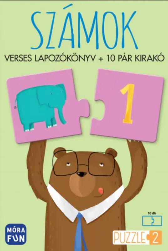 Vásárlói kedvenc Számok - Verses lapozókönyv + 10 pár kirakó - Tanulj meg számolni 1-től 10-ig!