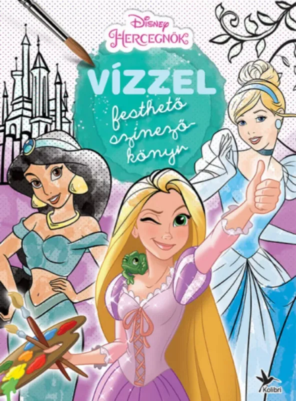 Vízzel festhető színezőkönyv: Hercegnők Azonnali szállítás
