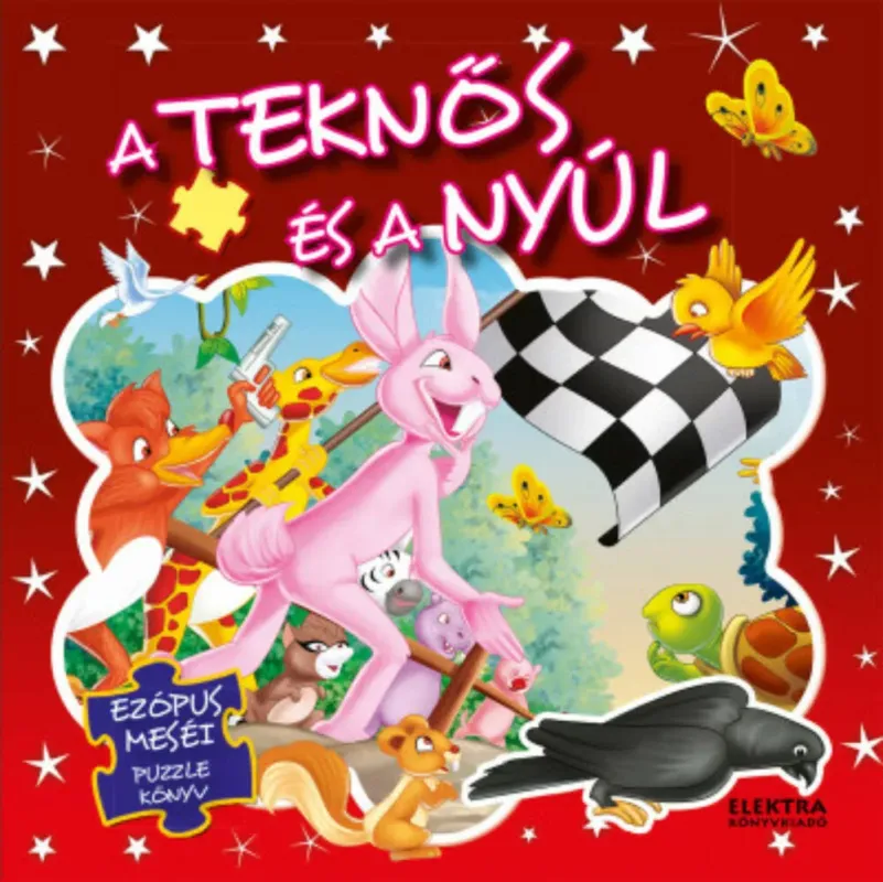A teknős és a nyúl - Ezopus meséje puzzle könyv formában Legnépszerűbb