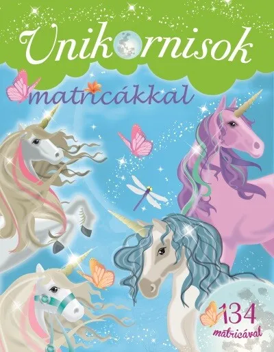 Unikornisok matricákkal - Zöld Újdonság