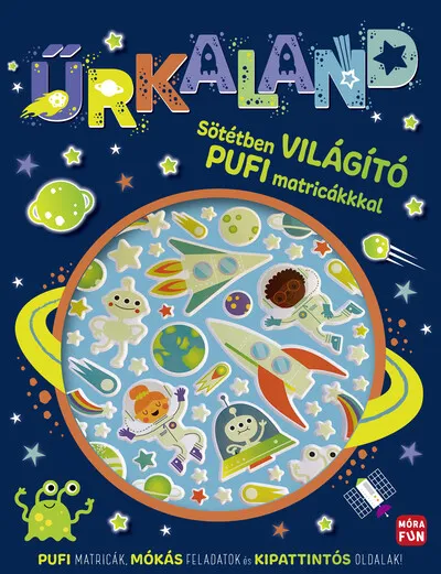 Űrkaland - Sötétben világító pufi matricákkal Ajánlat