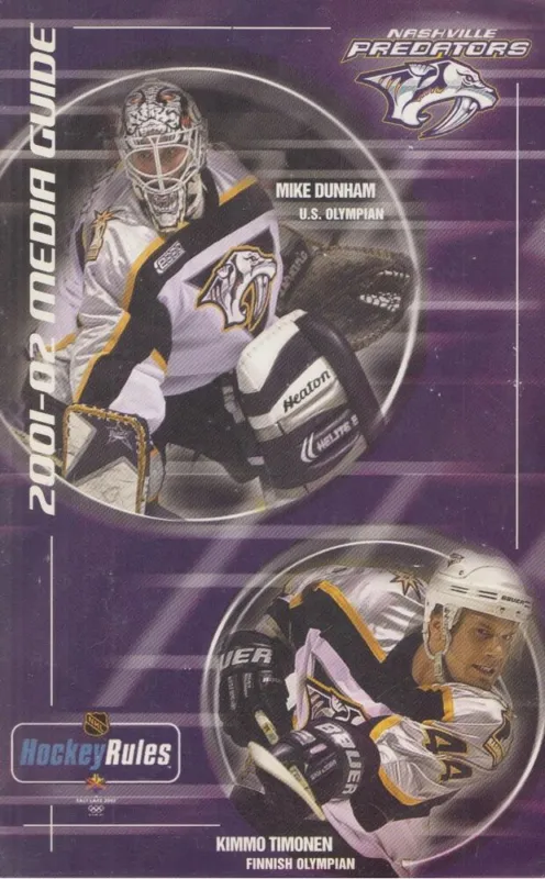 Akció Nashville Predators 2001-02 media guide