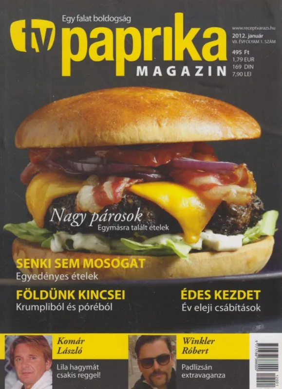 Azonnal elérhető TV paprika magazin 2012. január