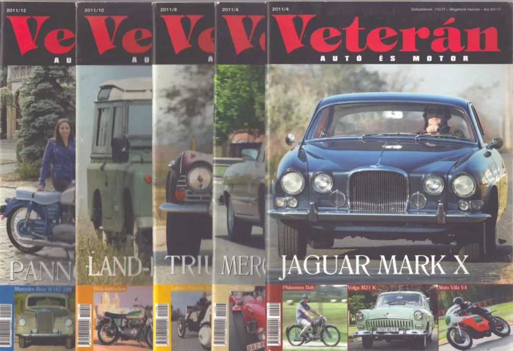 Veterán autó és motor 2011/4., 6., 8., 10., 12. számok (5 db) Újdonság