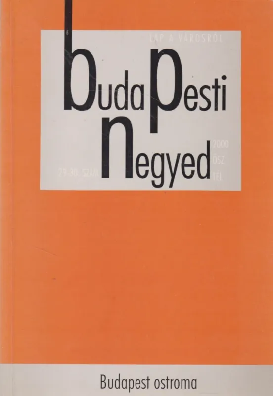 Budapesti negyed 2000. ősz-tél Kiárusítás