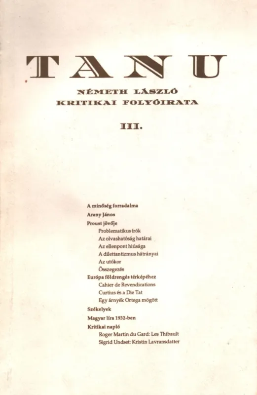 Tanu III. Utolsó esély