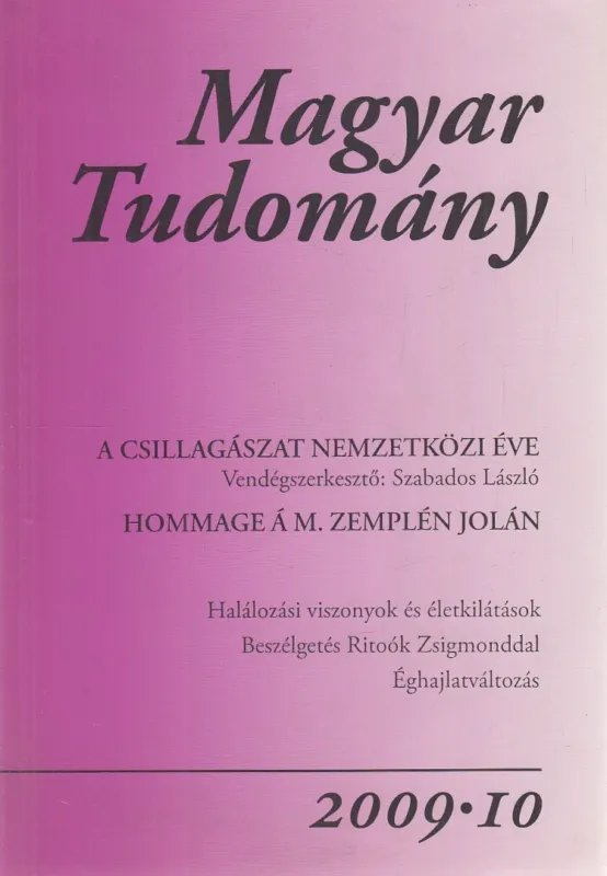 Magyar Tudomány 2009/10. Népszerű