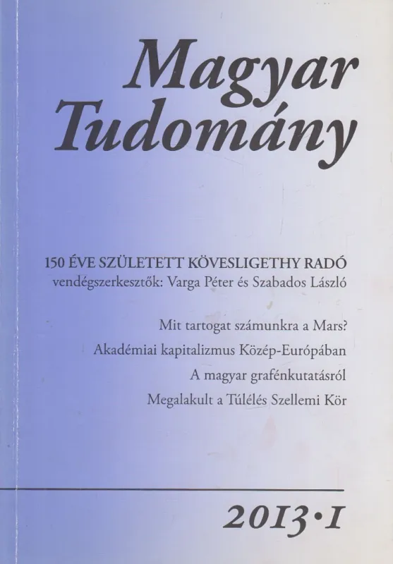 Biztonságos vásárlás Magyar Tudomány 2013/1.