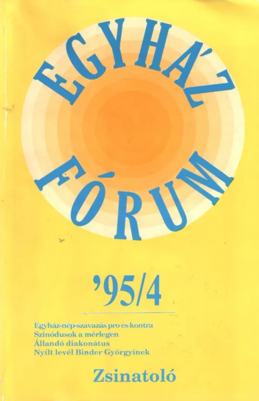 Egyházfórum 1995/4. Olcsó