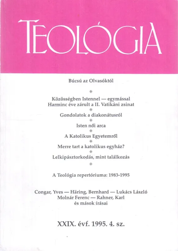 Teológia 1995/4. Népszerű