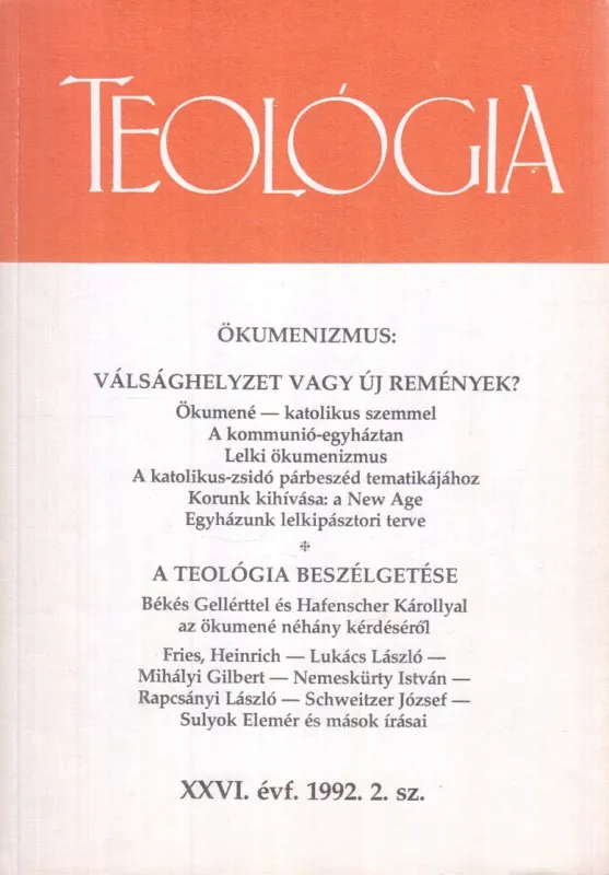 Teológia 1992/2. Biztonságos vásárlás