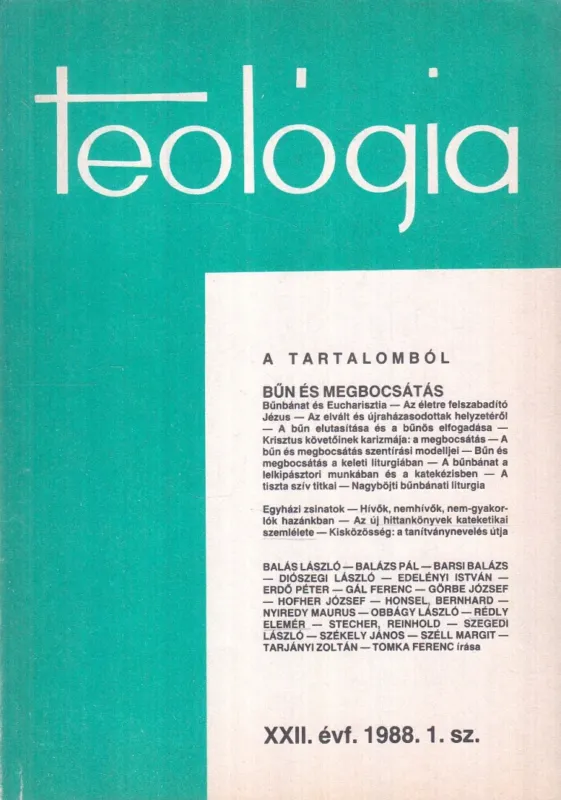 Árengedmény Teológia 1988/1.