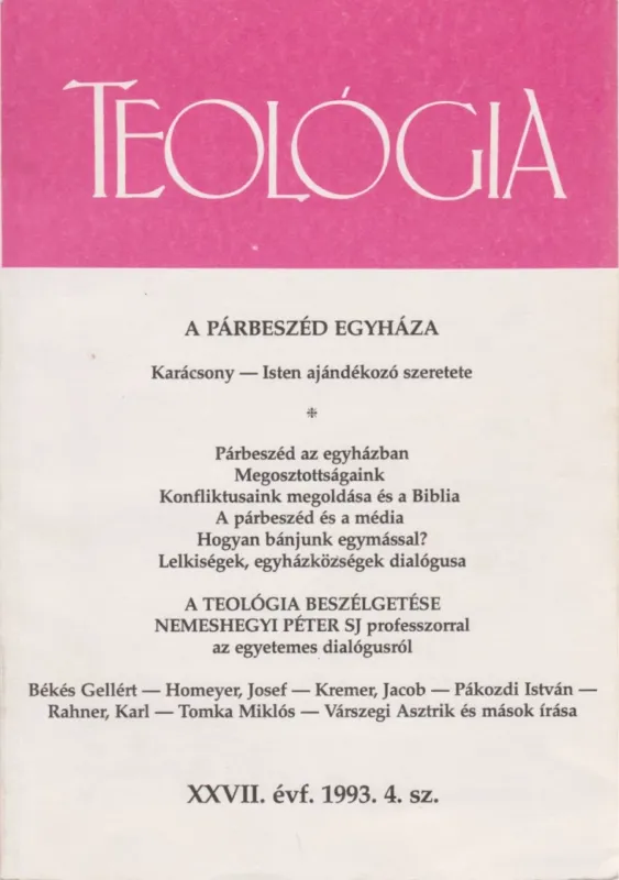Gyors szállítás Teológia 1993/4.