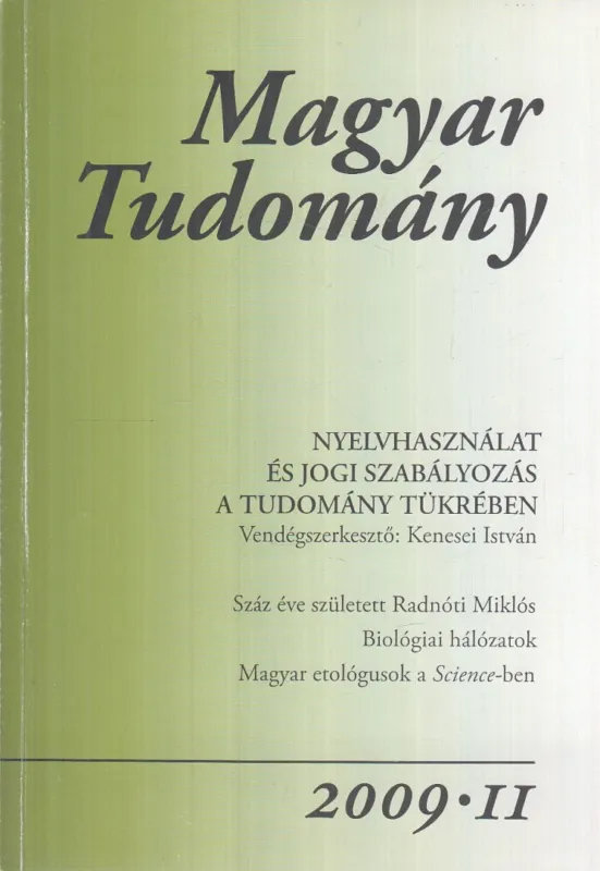 Magyar Tudomány 2009/11. Biztonságos fizetés