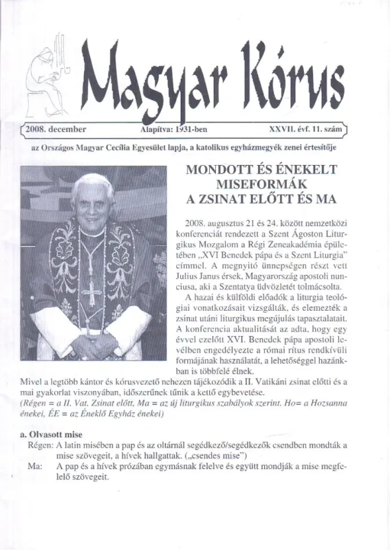 Csak ma Magyar Kórus 2008. december
