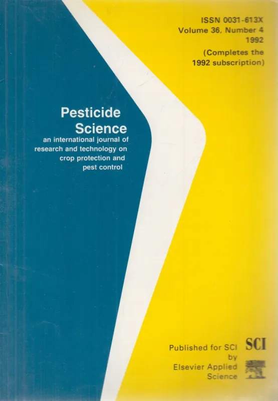 Pesticide Science Volume 36, Number 4 1992 Bestseller