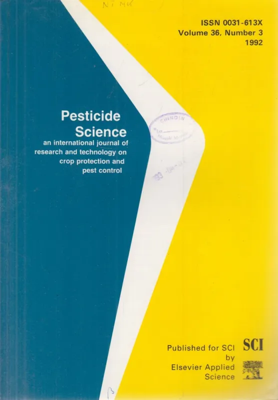 Legjobb ár Pesticide Science Volume 36, Number 3 1992