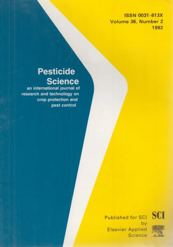 Gyors szállítás Pesticide Science Volume 36, Number 2 1992