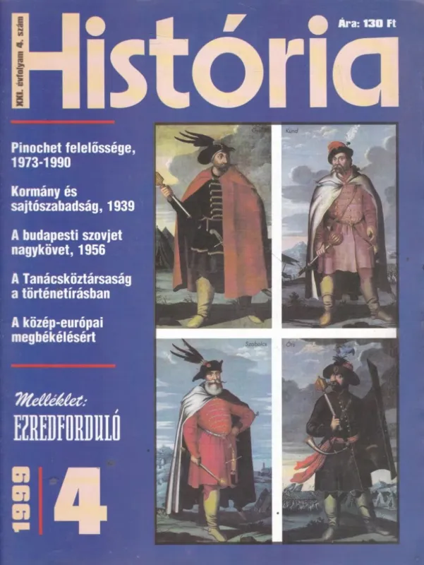 Alacsony ár História XXI. évfolyam 1999/4.