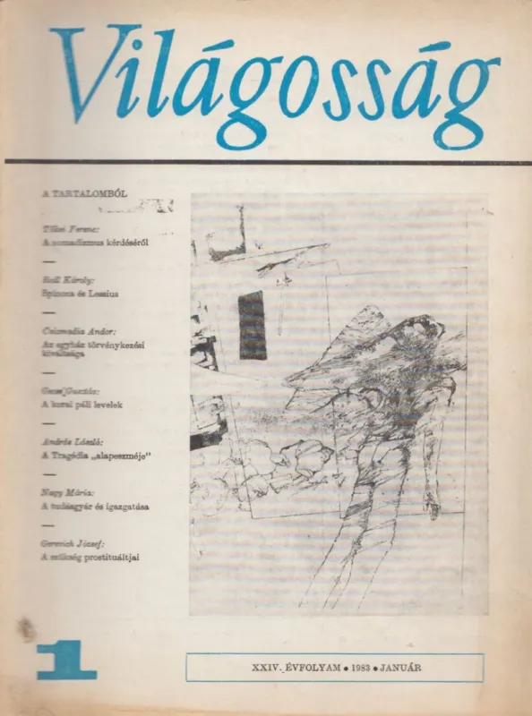 Kedvezményes ár Világosság 1983/1. január