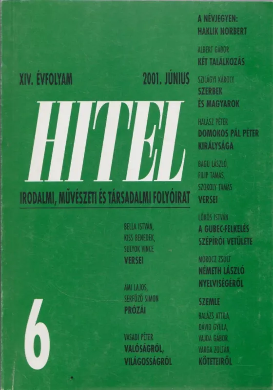 Gyors kiszállítás Hitel 2001. június