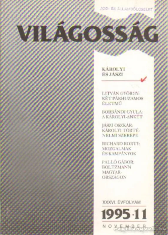 Kedvezményes ár Világosság 1995/11.