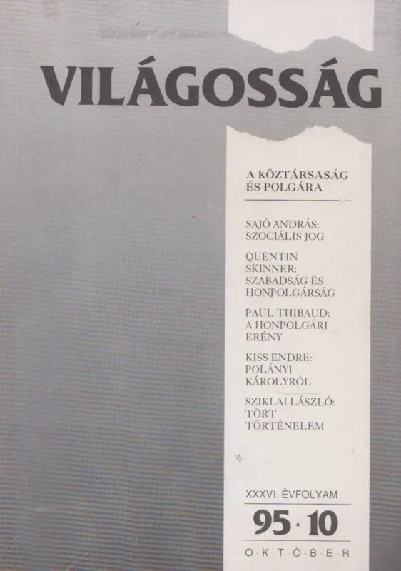 Újdonság Világosság 1995/10