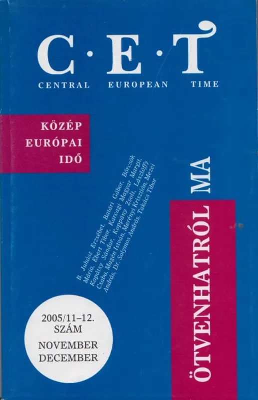 Azonnali szállítás Central European Time 2005/11-12. szám