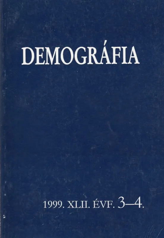 Demográfia 1999. XLII. évf. 3-4. Alacsony ár