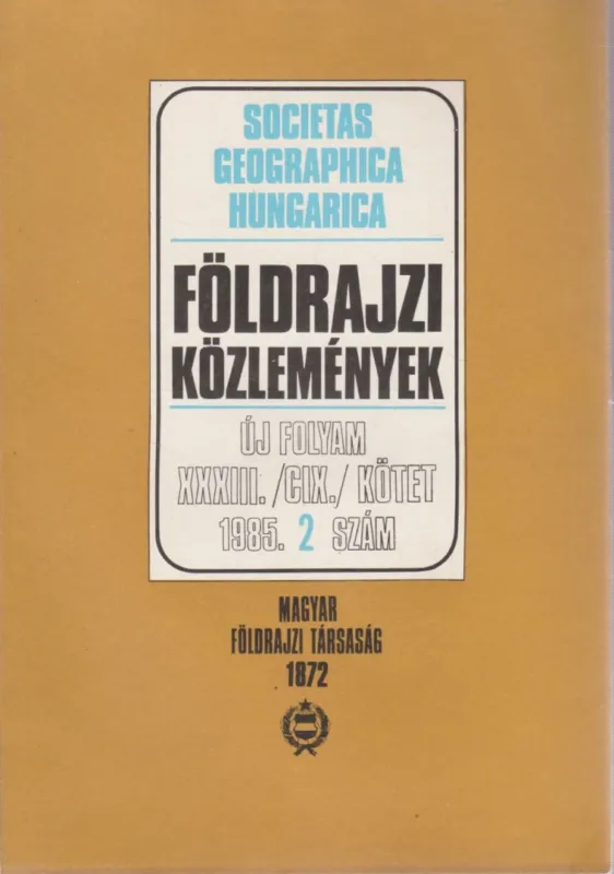 Azonnali szállítás Földrajzi közlemények 1985/2
