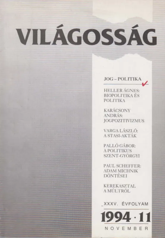 Biztonságos fizetés Világosság 1994/11.
