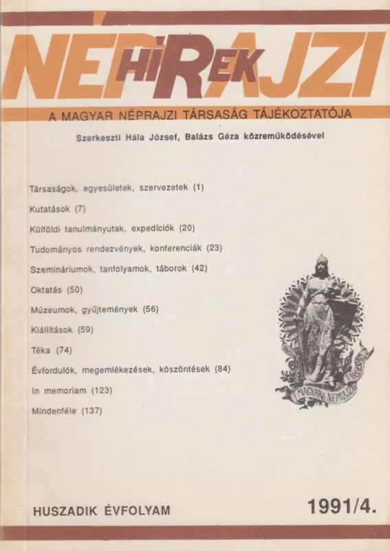 Néprajzi hírek 1991/4. Outlet