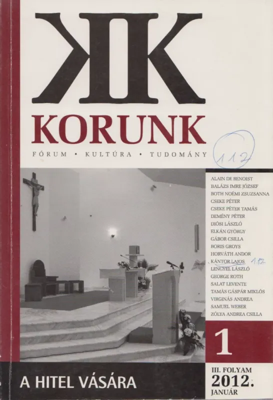 Kedvezményes ár Korunk 2012. január