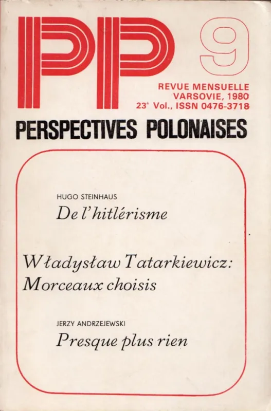 Perspectives Polonaises 1980/9 Kedvezmény
