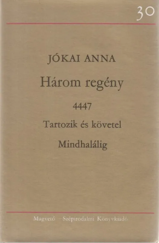 Árengedmény Három regény