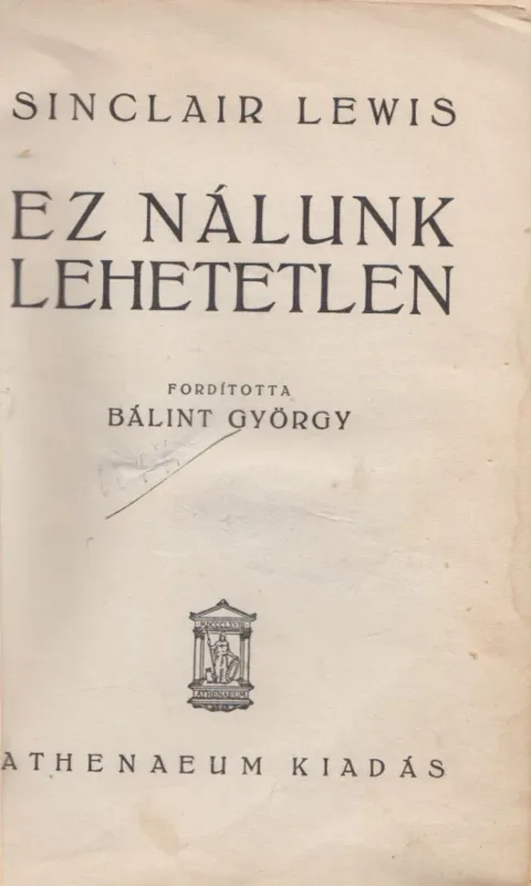 Ez nálunk lehetetlen Azonnal elérhető
