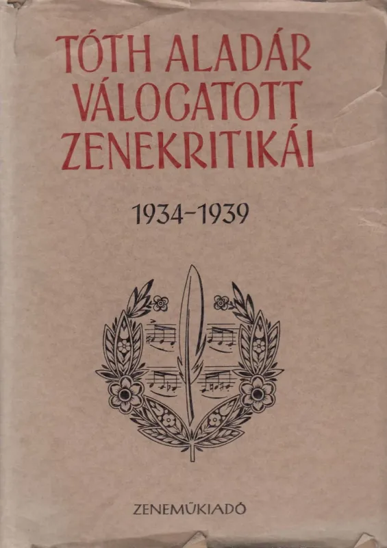 Gyors szállítás Tóth Aladár válogatott zenekritikái 1934-1939