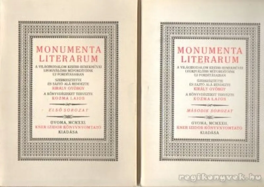 Monumenta Literarum I-II. (24 füzet) Exkluzív ajánlat